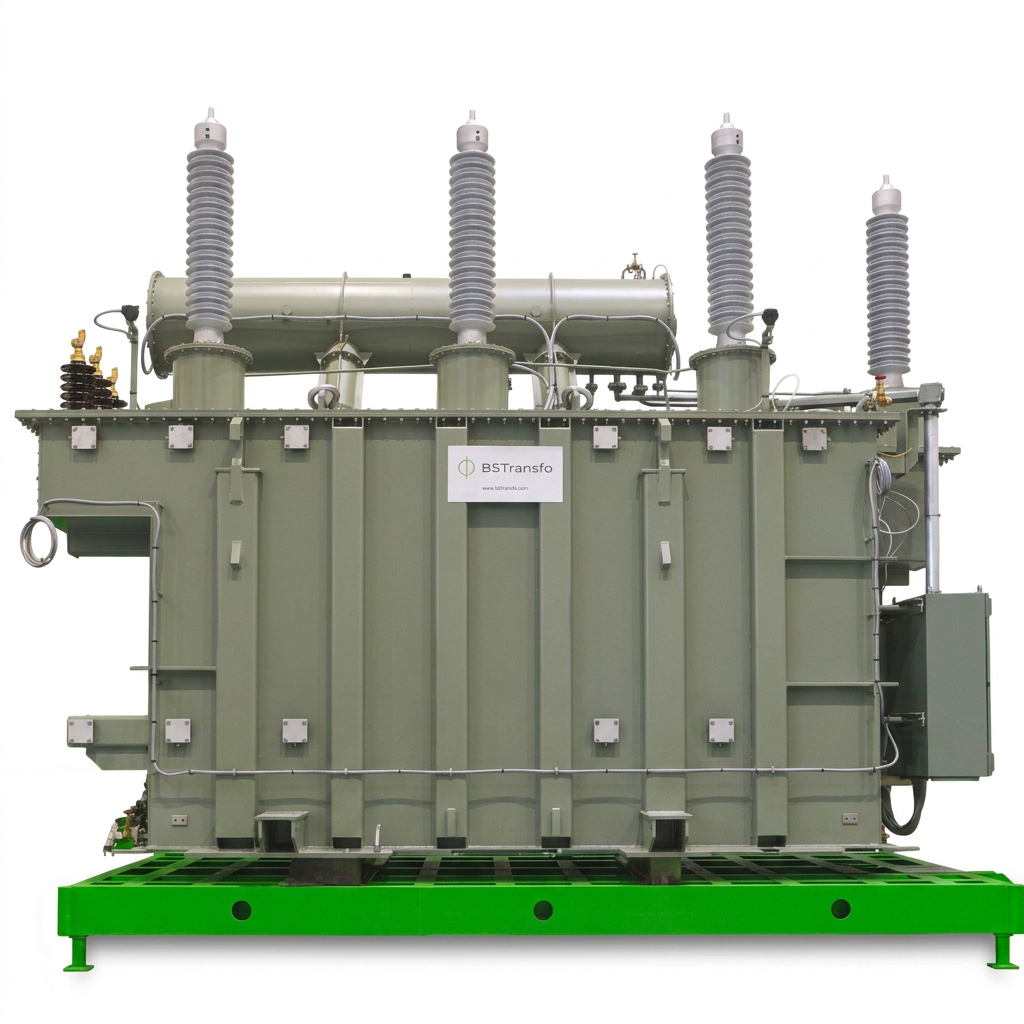 BSTransfo transformer installed next to an electric arc furnace