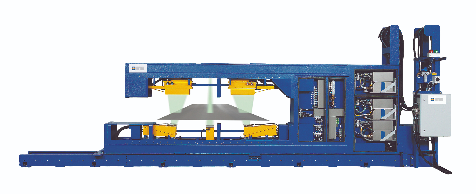 IMS Messsysteme strip edge measuring system with dual-side sensor heads
