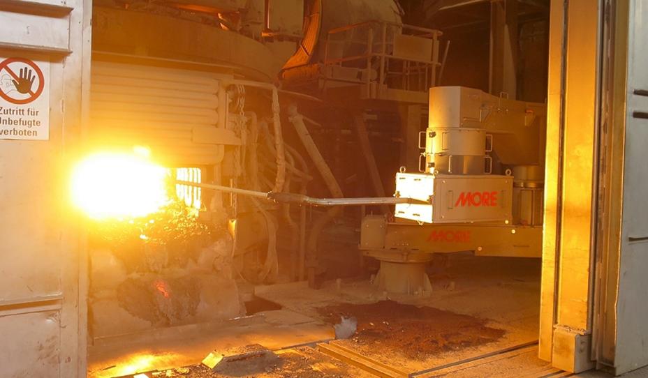 MORE injection manipulator operating at an electric arc furnace