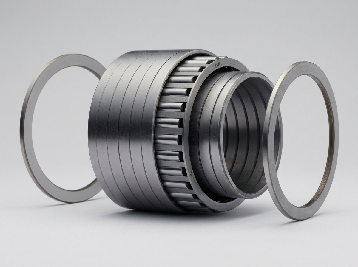 Eich Rollenlager multi-row tapered roller bearing assembly with spacer rings